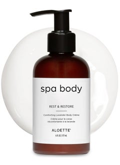 Aloette Lavender Body Cream, Rest & Restore - Moisturizing Cream for Dry Skin - Niacinamide-Infused Body Lotion with Shea Butter, Aloe Vera - Soothing & Rejuvenating Moisturizer for a Radiant Glow