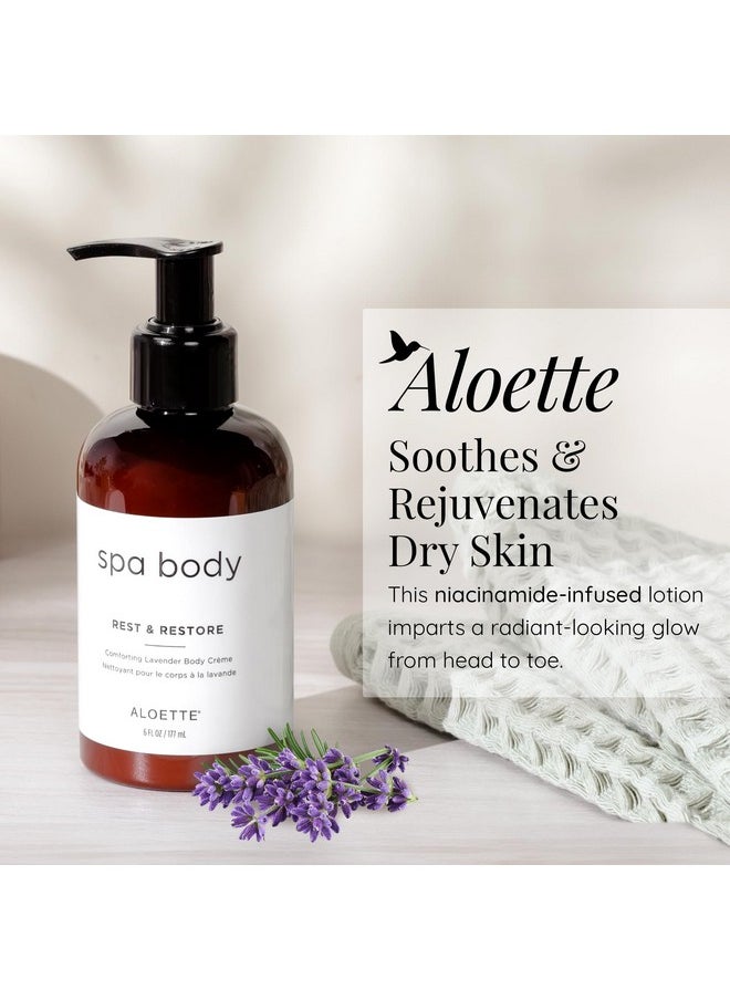 Aloette - Aloette Lavender Body Cream, Rest & Restore - Moisturizing Cream for Dry Skin - Niacinamide-Infused Body Lotion with Shea Butter, Aloe Vera - Soothing & Rejuvenating Moisturizer for a Radiant Glow - Image 1