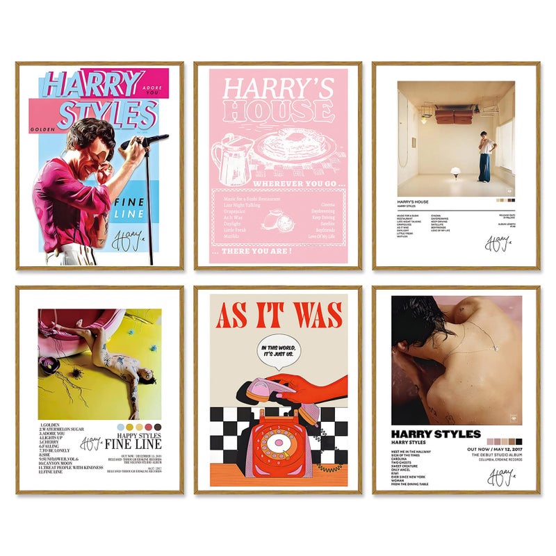 Harry Styles Poster Gifts 8x10 Canvas Prints Unframed Set of 6 Music Posters for Room Aesthetic Wall Decor Taylor Swift Poster Canvas Wall Art