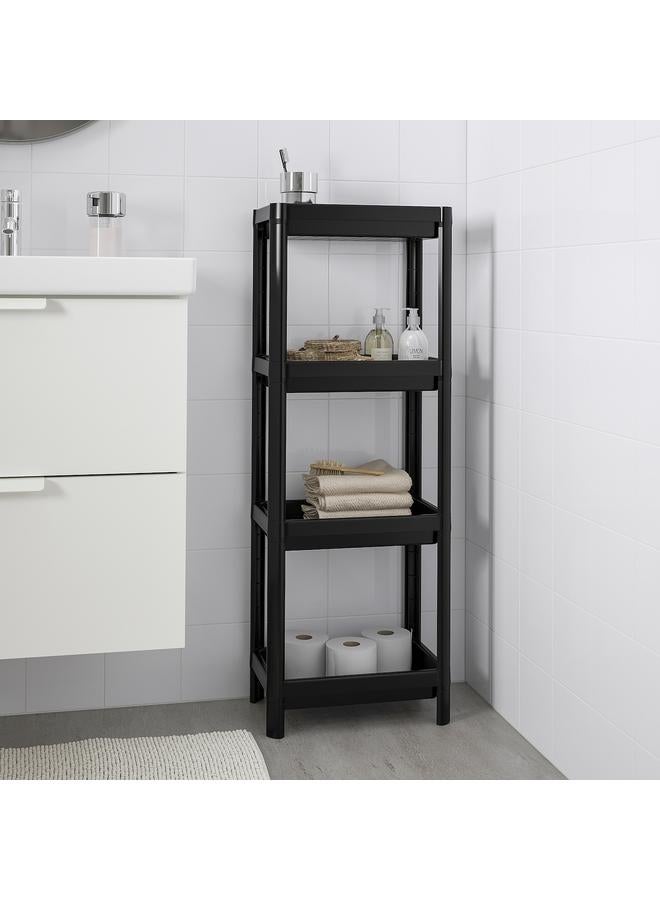 Zaboon Shelf unit, black, 37x23x101 cm - Image 2