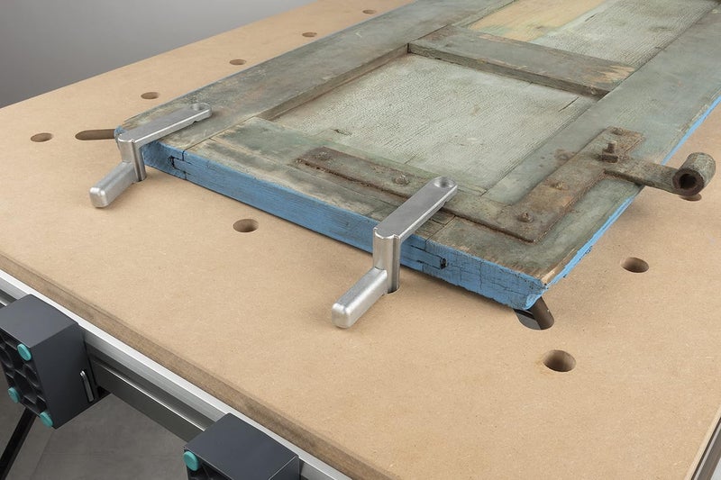 Wolfcraft 2 Quick Clamps I 6176000 I for Quickly Fastening workpieces on All Tables with 20 mm Holes - Image 3