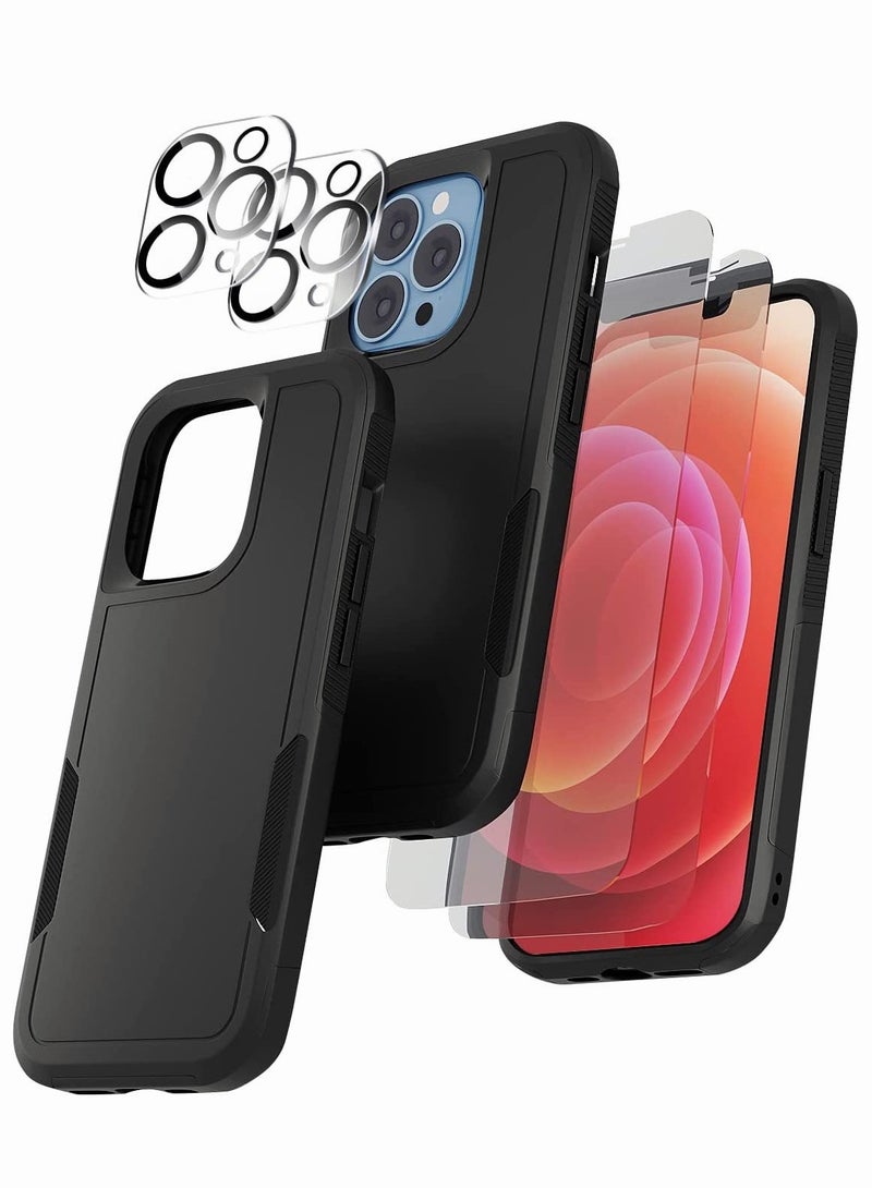 Motim 5 in 1 Phone Case +2 Lens Film +2 Screen Film Compatible for iPhone 14 Pro Max MLT -Grade Drop Protection Hard Back Cover Shockproof Slim Case - Image 5