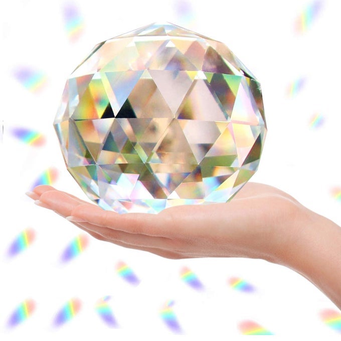 CLEAR GLASS CRYSTAL BALL PRISMS WINDOW RAINBOW MAKER SPHERE FACETED GAZING BALL PRISM PRISM SUNCATCHER FOR HOME DCOR FENG SHUI 120MM472INCH