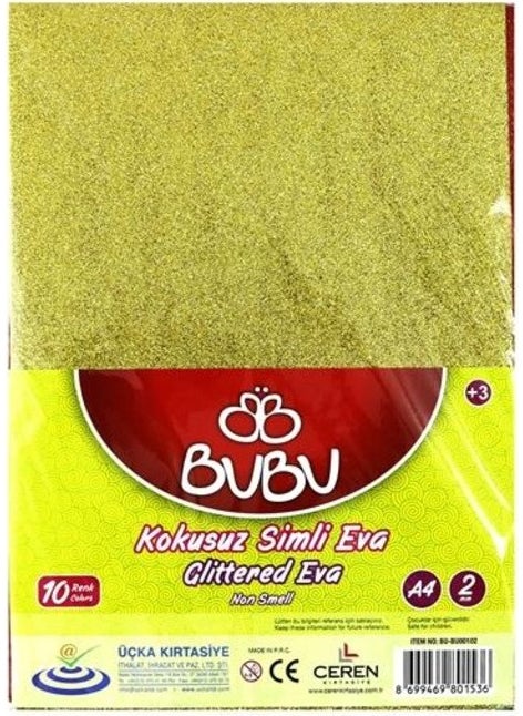 BUBU - Bu-Bu 20X30 Cm. 10 Pack Glitter Eva BU00102 - Image 1
