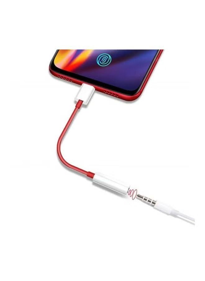 Generic - USB Type C Headphone Jack Adapter, Type C to 3.5mm Female Earphone Aux Audio Connector Adapter for HTC Moto Galaxy Red - Image 1