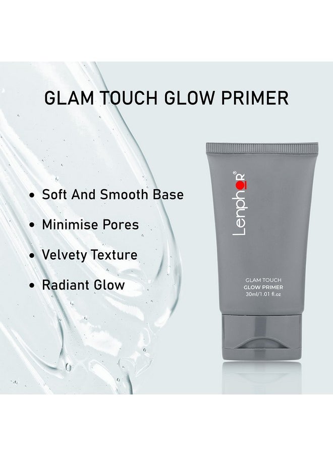 Lenphor - Glam Touch Glow Primer For Face Makeup, Minimizes Pores, Gives Instant Glow, Provides Soft And Smooth Base, Face Primer For Women, 30Ml - Image 1