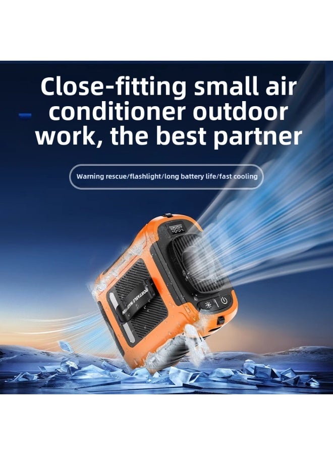 10000mAh Outdoor Waist Cooling Fan with Power Bank & LED Flashlight - Image 3