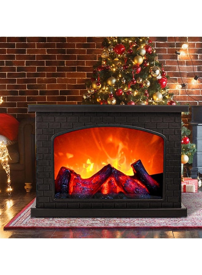 صندوق العاب مدفأة ديكورية بتقنية LED، تعمل بمنفذ USB أو بالبطاريات، لتزيين غرفة المعيشة مع تأثير احتراق واقعي. - Image 1