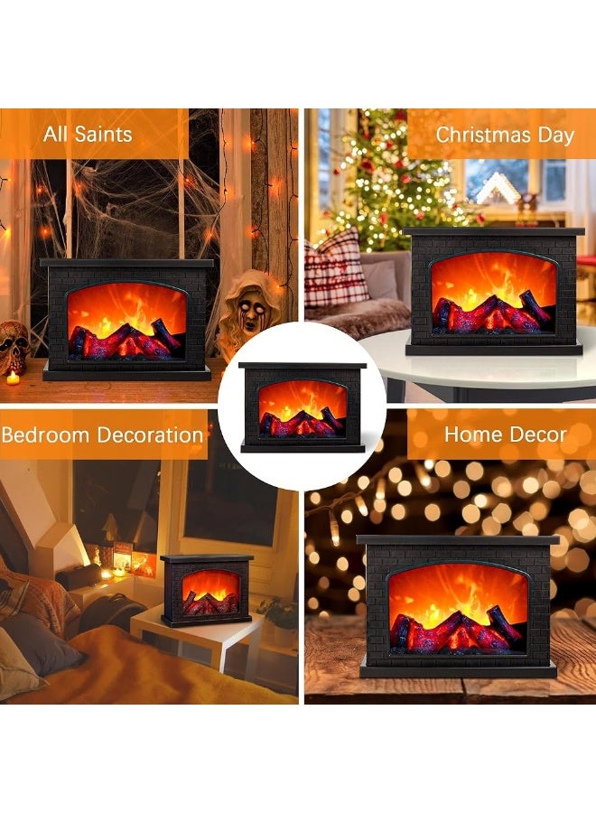 صندوق العاب مدفأة ديكورية بتقنية LED، تعمل بمنفذ USB أو بالبطاريات، لتزيين غرفة المعيشة مع تأثير احتراق واقعي. - Image 4