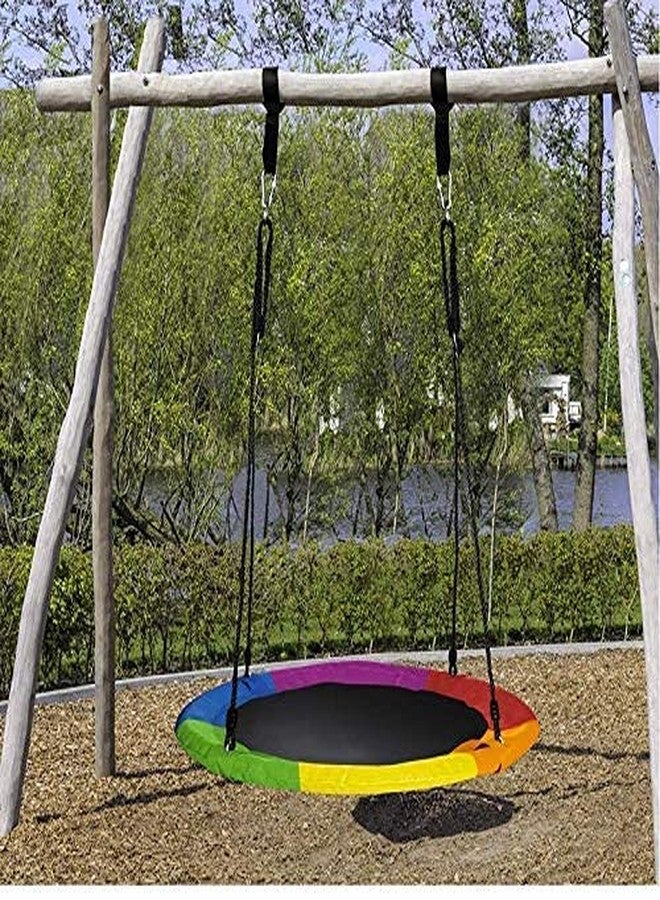 REZNOR أرجوحة ريزنور متعددة الألوان، 40 بوصة، سعة تحمل 85 كجم، مصنوعة من قماش متين، تتضمن طقم تعليق، مناسبة للأطفال في الأماكن المغلقة والمفتوحة، آمنة ومتينة. - Image 3