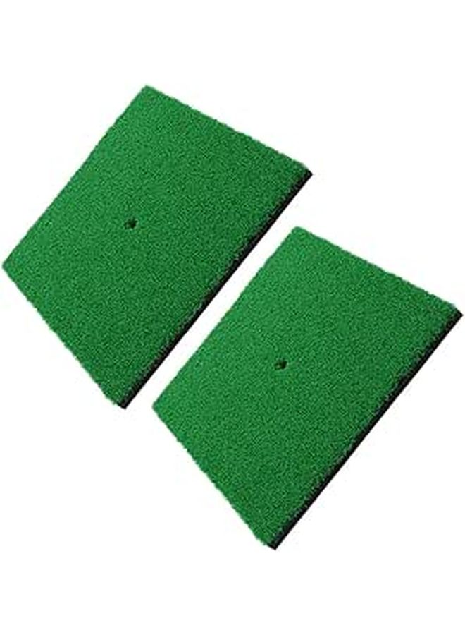 SUPVOX Golf Practice Mat 2 Pack 30x30cm Turf Hitting Mat Training Aid Outdoor Indoor Golf Accessories - Image 1