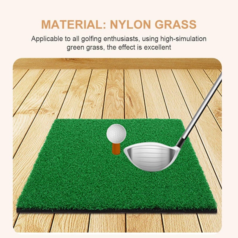 SUPVOX Golf Practice Mat 2 Pack 30x30cm Turf Hitting Mat Training Aid Outdoor Indoor Golf Accessories - Image 4