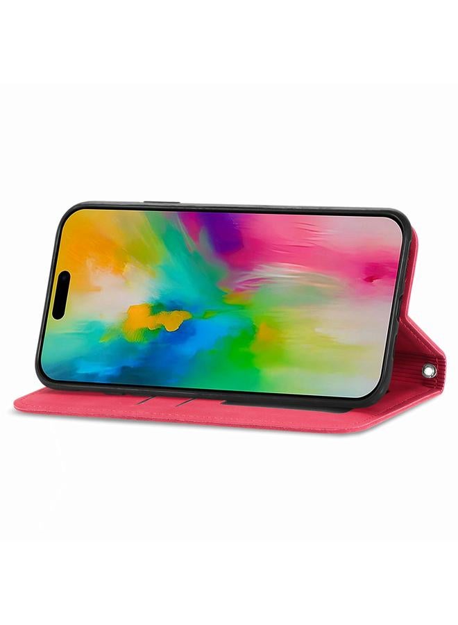 اس-توب جراب هاتف iPhone 16 من الجلد بتصميم كلاسيكي مع غطاء مغناطيسي قابل للطي - Image 4