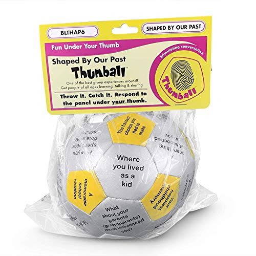 Trainers Warehouse Shaped by Our Past Thumball Communication Game 6" | Yellow Conversation Starter | Ice Breaker - Share The Experiences That Shaped You | 32 Prompts - Image 5