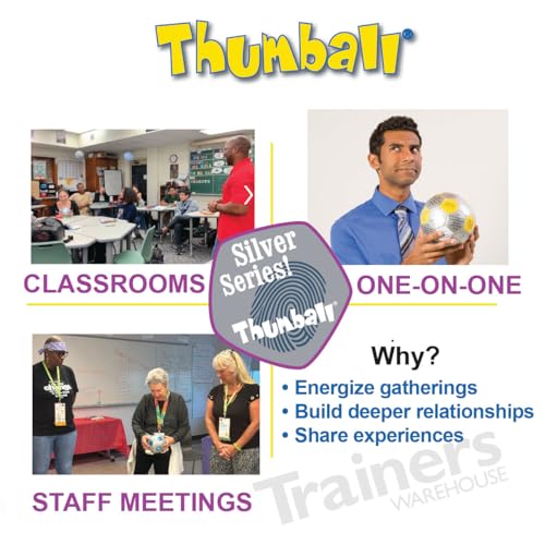 Trainers Warehouse Shaped by Our Past Thumball Communication Game 6" | Yellow Conversation Starter | Ice Breaker - Share The Experiences That Shaped You | 32 Prompts - Image 4