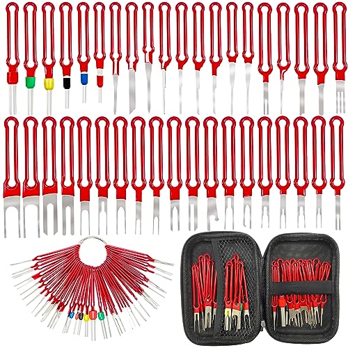 Onfunlee Terminal Removal Tool Kit 39 Pcs Upgraded Broken Key Extractor Kit Wire Connector Electrical Pin Removal Terminal Release Depinning Tools for Removing Broken Keys Car Household Devices - Image 1