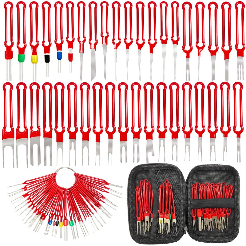 Onfunlee Terminal Removal Tool Kit 39 Pcs Upgraded Broken Key Extractor Kit Wire Connector Electrical Pin Removal Terminal Release Depinning Tools for Removing Broken Keys Car Household Devices - Image 3