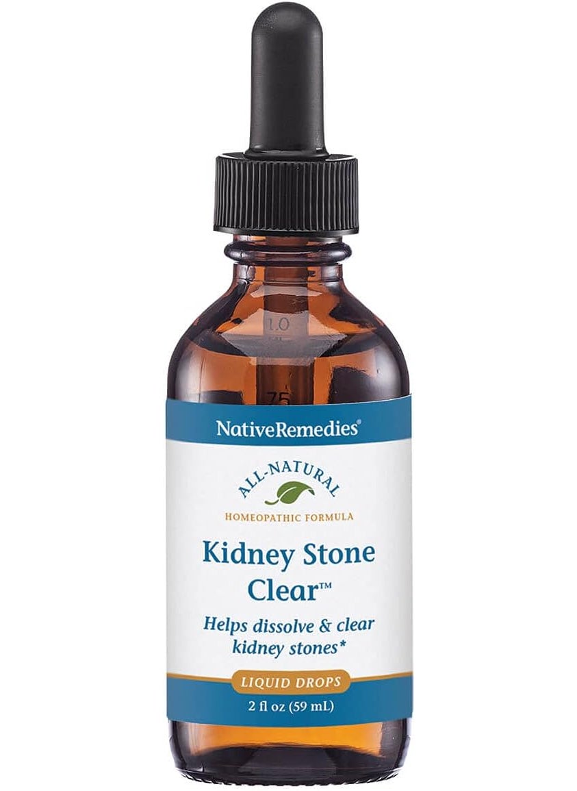 Native Remedies Native Remedies Kidney Stone Clear - Natural Homeopathic Formula Temporarily Helps Dissolve and Clear Kidney Stones - Relieves Pain, Nausea and Vomiting - 59 mL 