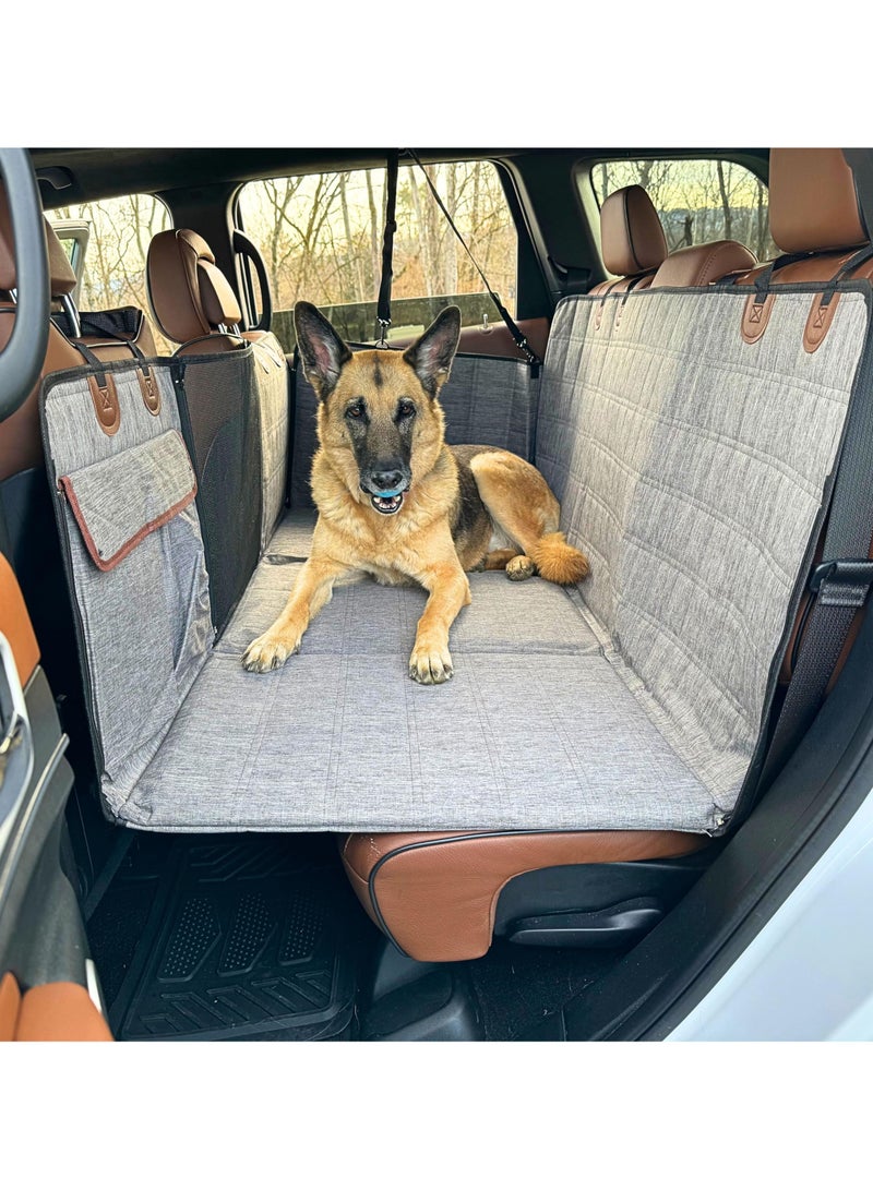 Dog Car Seat Cover for Back Seat, Back Seat for Dogs with Hard Bottom , Scratchproof Hammock Design, Comfortable Travel for Dogs and Cats, Fits Cars SUVs - Image 1