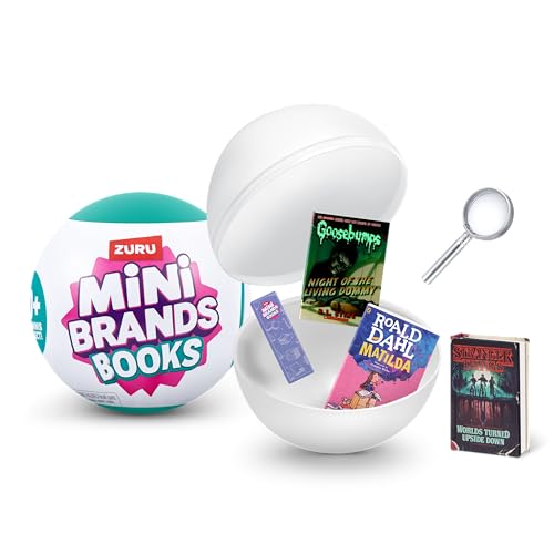 Mini Brands Books Capsule by ZURU Real Miniature Book Brands Collectible Toy Capsules of 5 Mystery Miniature Books with Real readable Pages and Accessories for Kids Teens Adults Single Capsule - Image 1