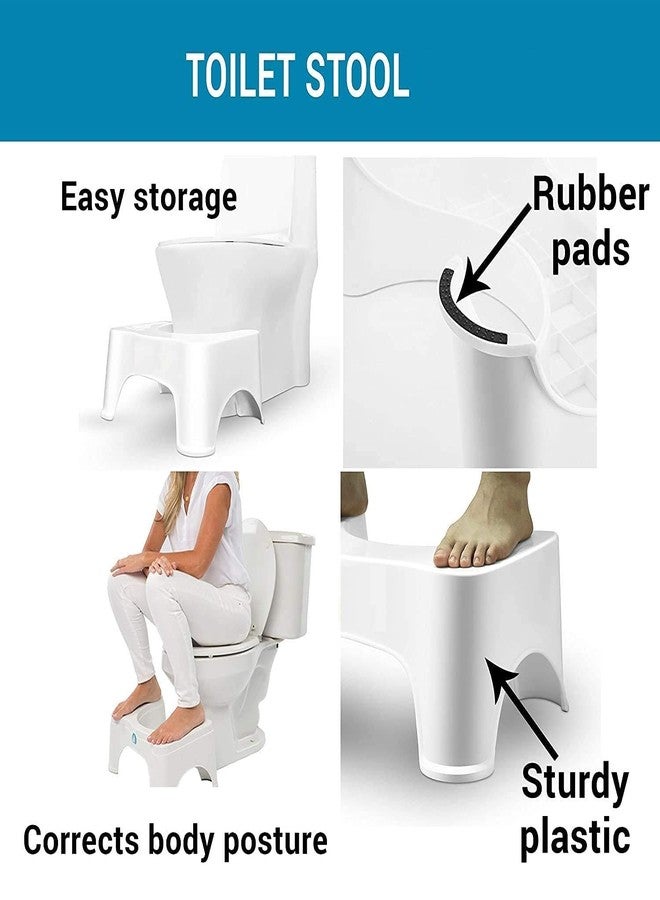GBEX Bathroom Toilet Stool, Anti-Skid, Promotes Squatting Like The"Indian Style", Angular Leg Position On Western Pot l For Doctor Recommended Healthy Squat Potty Position Fits All Standard - Image 4