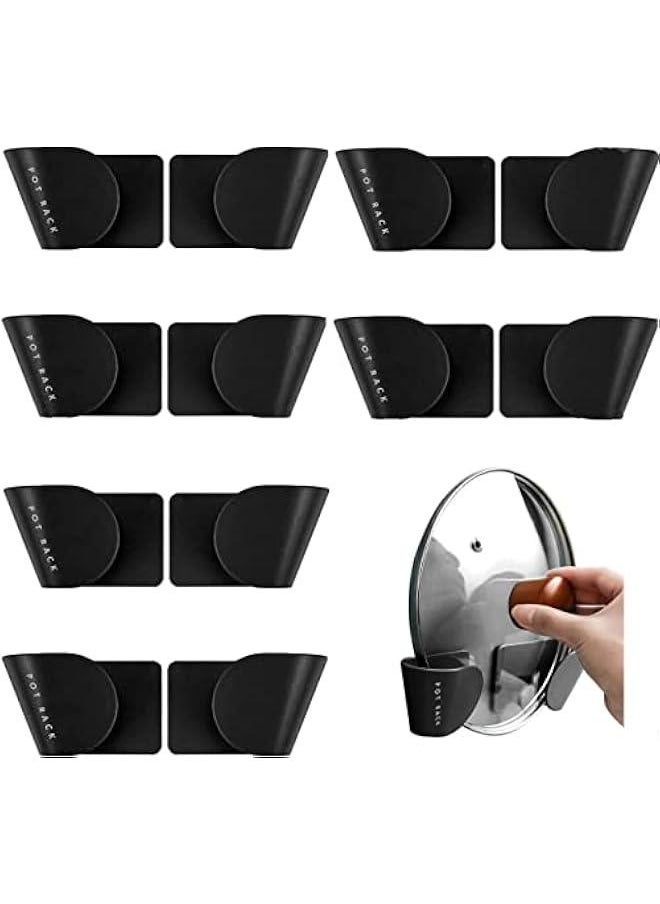 Beauenty 6-Pack Pot Lid Organizer: Cabinet Door or Wall Mount, Cupboard & Pan Lid Holders for Kitchen  - Image 1