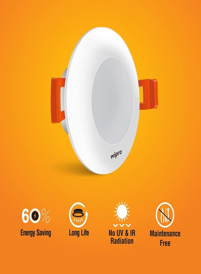 Wipro Garnet 3W Led Mini Downlight for Home & Cabinet| Cool Day White (6500K) | Compact Design with 120° Beam Angle | Recessed Down Light for False Ceiling | Cutout - 2.3 Inch | Pack of 1 - Image 2