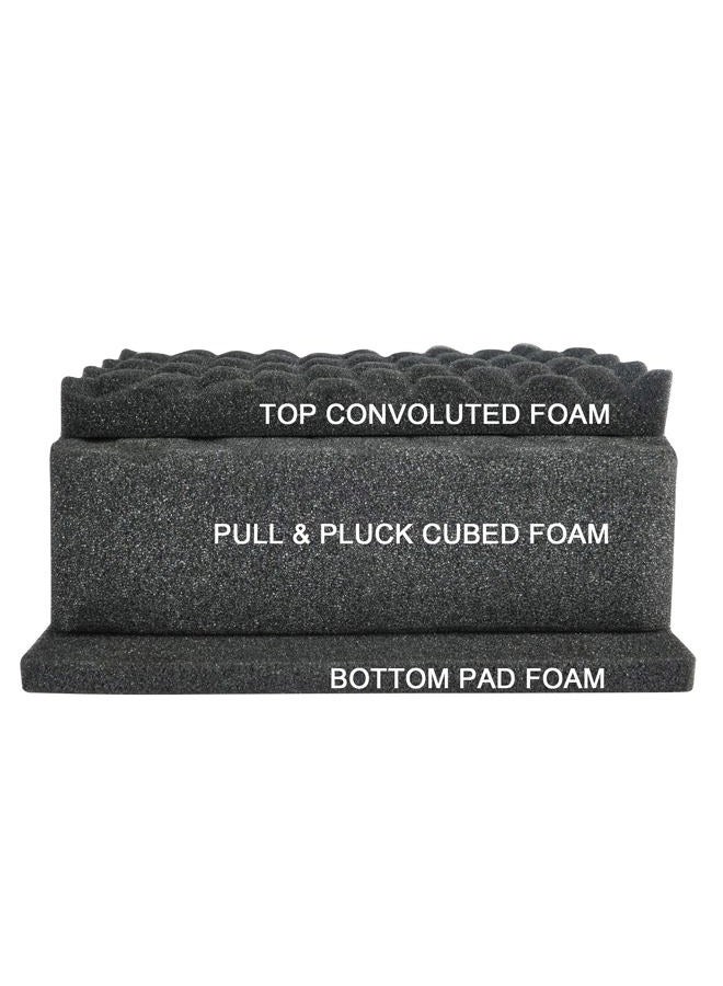 MEIJIA All Weather Portable IP67 Waterproof Protective Case, Hard Camera Case with customizable foam, Perfectly Protection of Camera, Drones,Pistols,Lens,Equipments,Black,18.5 x14.06x6.93inches - Image 3