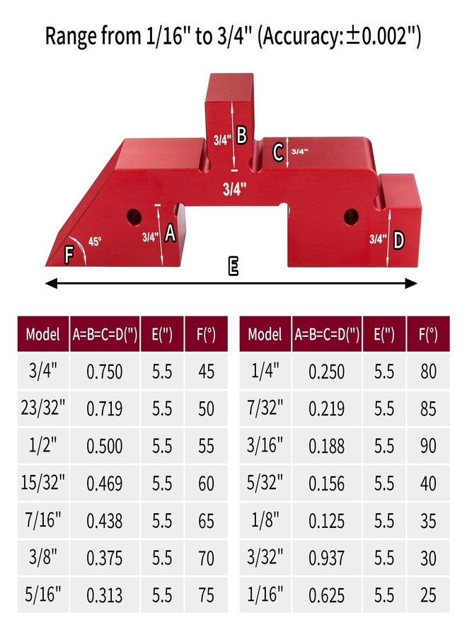 SIIIXS Router Table Setup Bars,14pcs Aluminum Precision Setup Blocks Height Gauge Set for Router Table Saw Accessories and Angle Woodworking Set Up(Each Block has Different Thickness) - Image 2