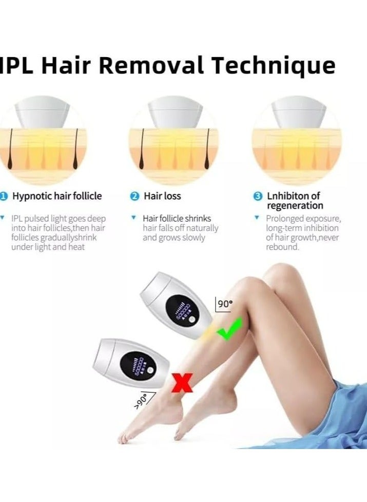 REBENUO Body Bikini Laser Hair Removal with Ice Cooling Professional Permanent LCD Display Lazer IPL Hair Removal Machine Photoepilator - Image 4