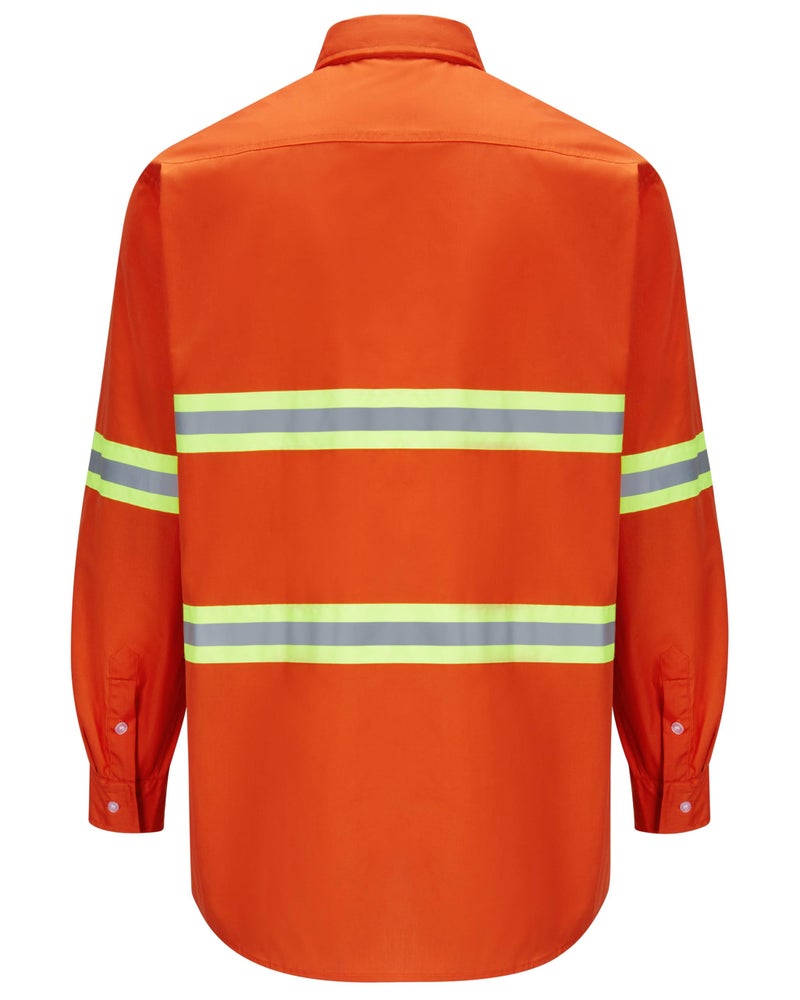 Ousafeve Class 3 Orange Hi Vis Button Up Safety Work Shirts for Men Reflective (Medium, Orange_Long) - Image 4