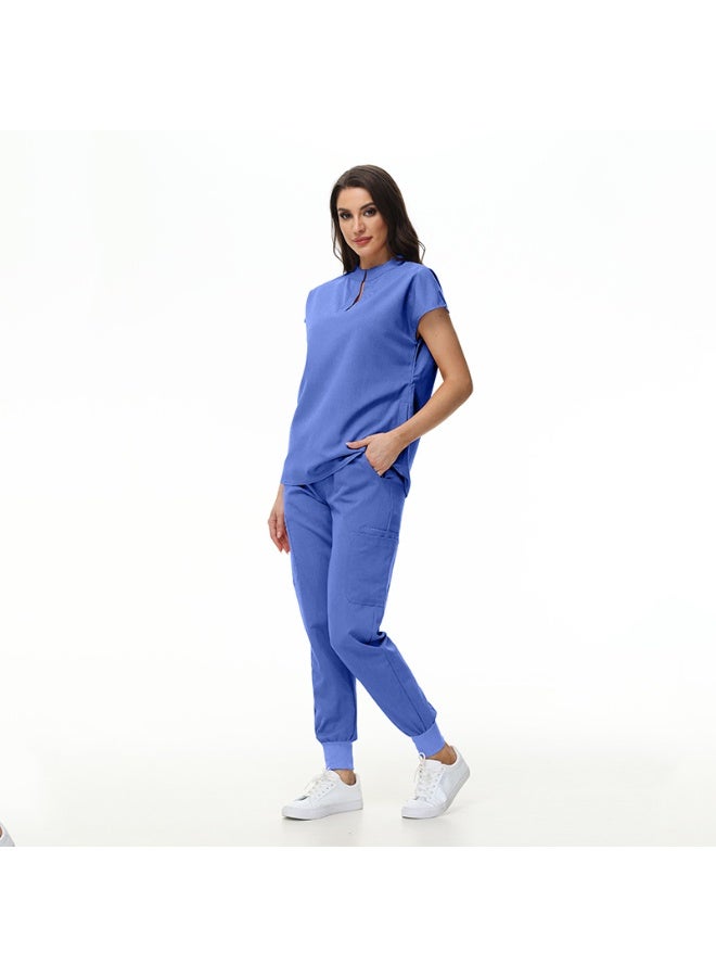 NIBEMINENT Multi-coloured Nurse Uniform Hand-washing Clothes Women's Suit Stand-up Collar Slim Thin Dental Hospital Pet Shop Medical Care - Image 1