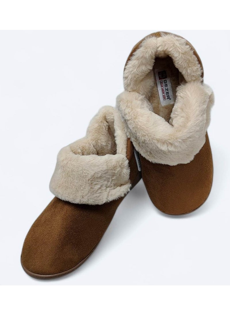 Gezer - Comfortable Furry Inside Sole Cashmere Slippers Home Business Office Shoes Warm Home Boots - Image 1