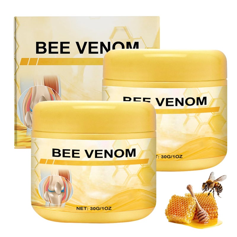Botou 2PCS New Bee Venom Professional Joint Cream for Neck Waist Back Hands Feet and Legs Advanced Bee Propolis Joint Cream yellow
