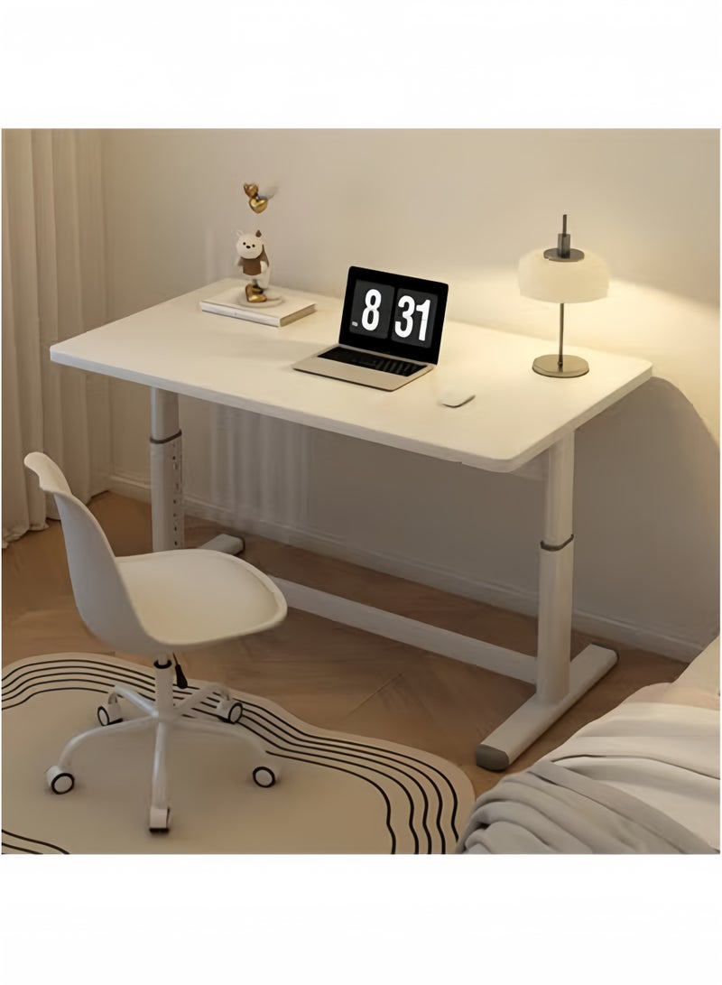 جيجيرو مكتب قائم يدوي، مكتب قابل لتعديل الارتفاع، طاولة كمبيوتر قائمة للمكتب المنزلي، غرفة النوم، أبيض دافئ، 80×40 سم - Image 1