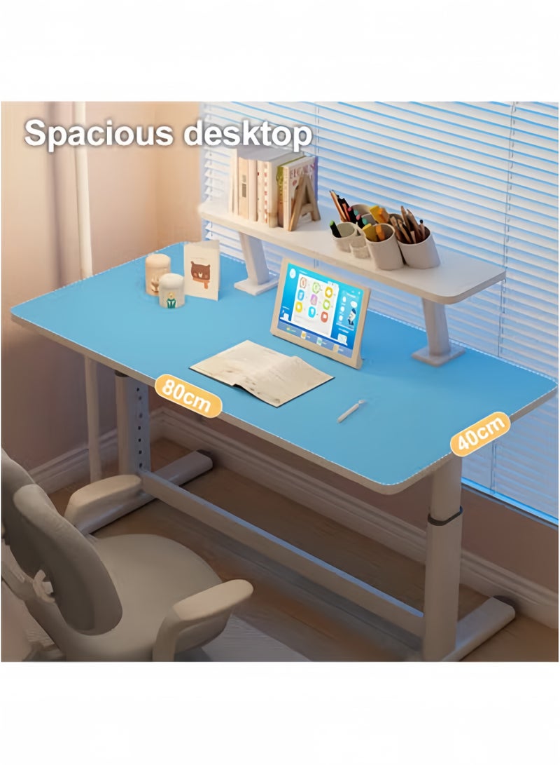 جيجيرو مكتب قائم يدوي، مكتب قابل لتعديل الارتفاع، طاولة كمبيوتر قائمة للمكتب المنزلي، غرفة النوم، أبيض دافئ، 80×40 سم - Image 4