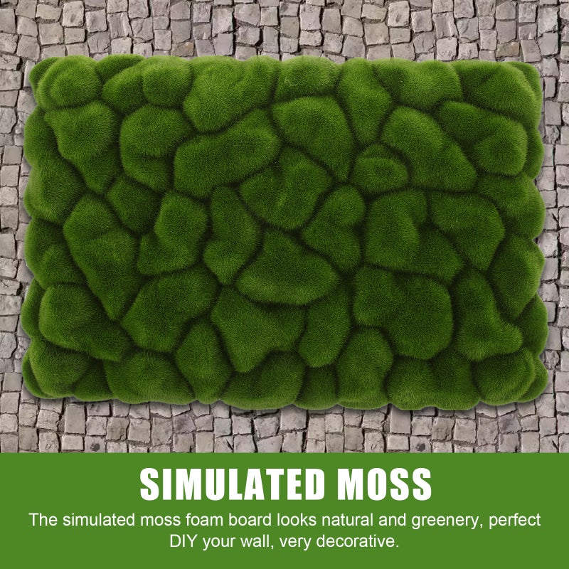Faux Moss Wall Decor Fake Moss Turf DIY Wall Moss Ornament Simulated Fake Moss Wall Panel - Image 4