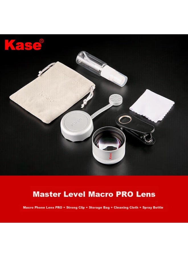 Kase كيس (كيس) عدسة ماكرو برو للهاتف بلون فضي مثلج للحشرات والزهور والمجوهرات مع تأثير الخلفية الضبابية مناسبة لهواوي وآبل وآيفون وشاومي وسامسونج وأوف وغيرها من الهواتف الذكية - Image 2
