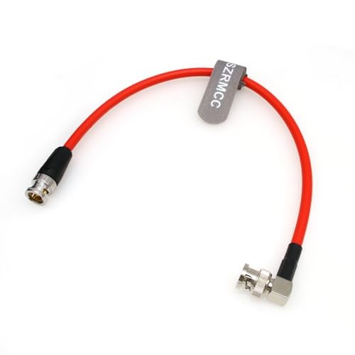 SZRMCC 12G HD SDI Video Cable BNC to Right Angle BNC Male 4K 75 ohm LV-61S Coaxial Cable for ARRI RED Camera Monitor Blackmagic HyperDeck (Red,30cm) - Image 4