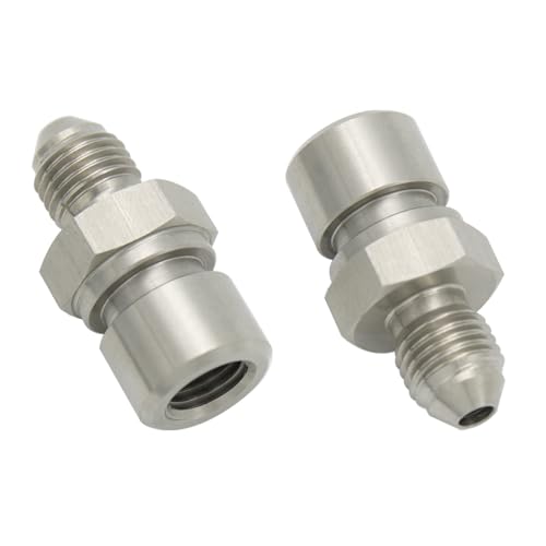 KRD PERFORMANCE 3AN Male to M10x10 Metric Inverted Flare Female Adapter Fitting for 316 Brake Line Stainless Steel 2 PCS - Image 1