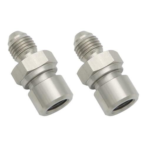 KRD PERFORMANCE 3AN Male to M10x10 Metric Inverted Flare Female Adapter Fitting for 316 Brake Line Stainless Steel 2 PCS - Image 3
