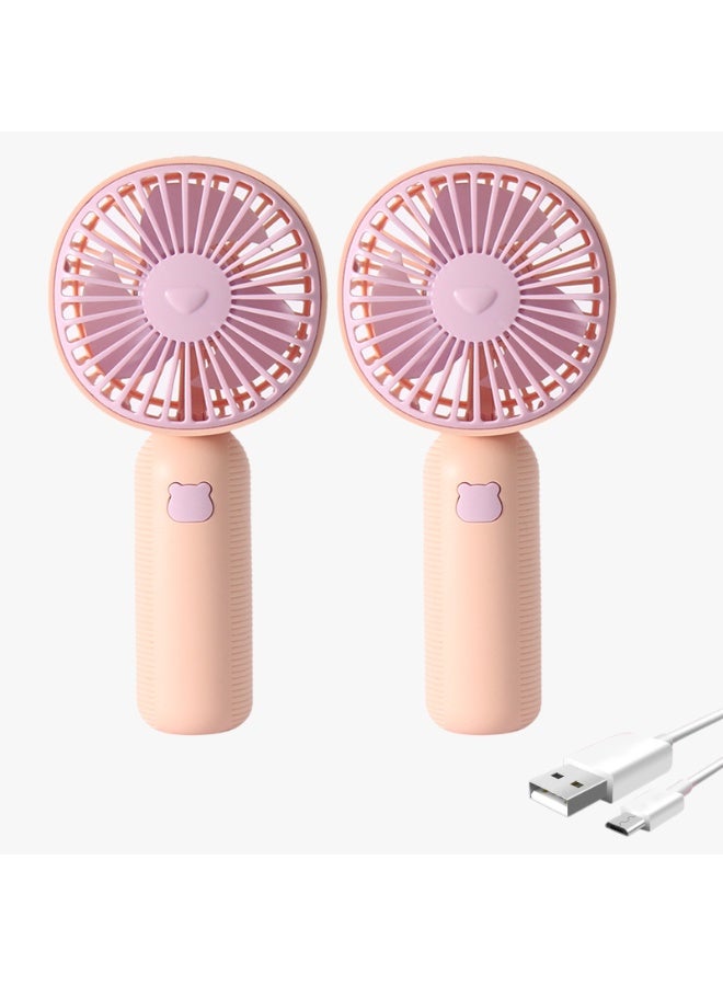 ACYYH 2PCS Mini Portable Fan, Powerful Handheld Fan,Stay Cool Portable Handheld Fan, USB Rechargeable, Lightweight, Minimalist Design for Travel, Office, Home Use - Image 1