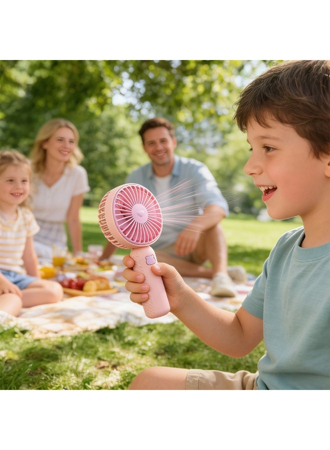 ACYYH 2PCS Mini Portable Fan, Powerful Handheld Fan,Stay Cool Portable Handheld Fan, USB Rechargeable, Lightweight, Minimalist Design for Travel, Office, Home Use - Image 3