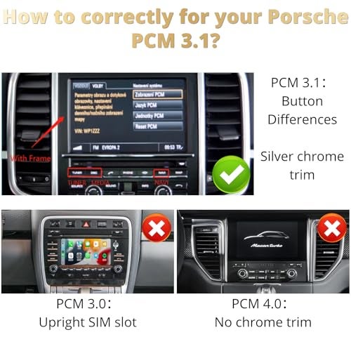 SHZSR CarPlay and Android Auto Borads Compatible with Porsche fit PCM 3.1 991.1 911 / Boxster/Cayman/Macan/Cayenne/Panamara Plug and Play Kit - Image 2
