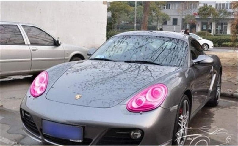 F & B LED LIGHTS 12 by 48 Inches Self Adhesive Headlight, Tail Lights, Fog Lights Tint Vinyl Film with Tools (Pink) - Image 3