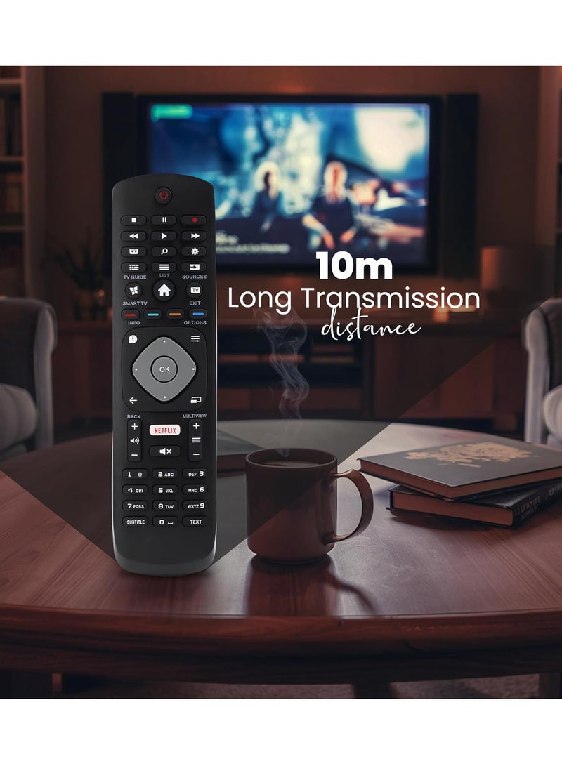 جهاز تحكم عن بعد بديل PopZa لتلفاز Philips من LEV، تلفاز LCD LED 3D HD ذكي عالمي مع Netflix - لا حاجة للإعداد - Image 3