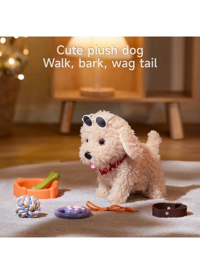 TUMAMA Remote Control Electronic Plush Puppy Dog Toy, Fun Interactive Toys,Walks,Barks,Shake Tail,Dress Up Realistic Stuffed Animal Dog, Gift For Girls Boys Age 3-6 Year Old  - Image 2