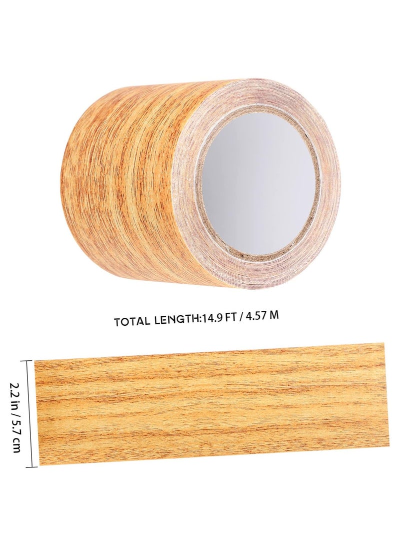 GGOOT 6 Pcs Wood Grain Tape Woodsy Decor Floor Repair Tapes Kit Table Repair Tapes Wooden Belt Pe and Furniture - Image 2