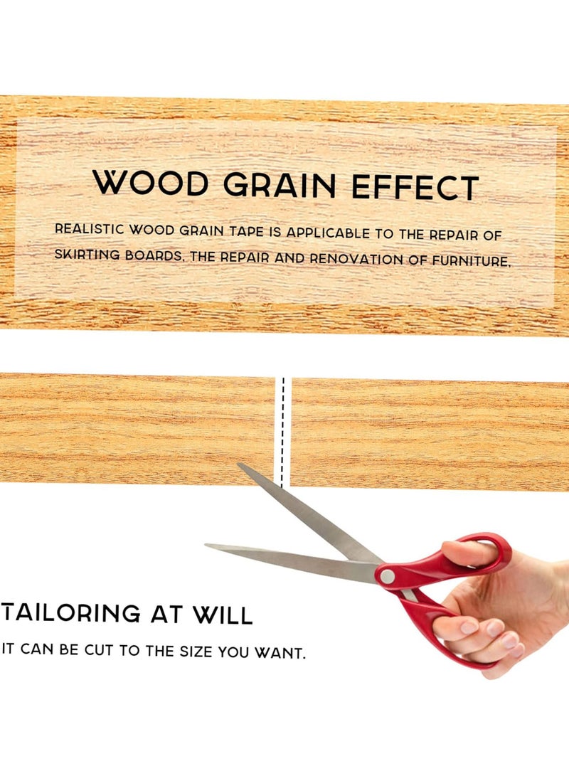 GGOOT 6 Pcs Wood Grain Tape Woodsy Decor Floor Repair Tapes Kit Table Repair Tapes Wooden Belt Pe and Furniture - Image 5