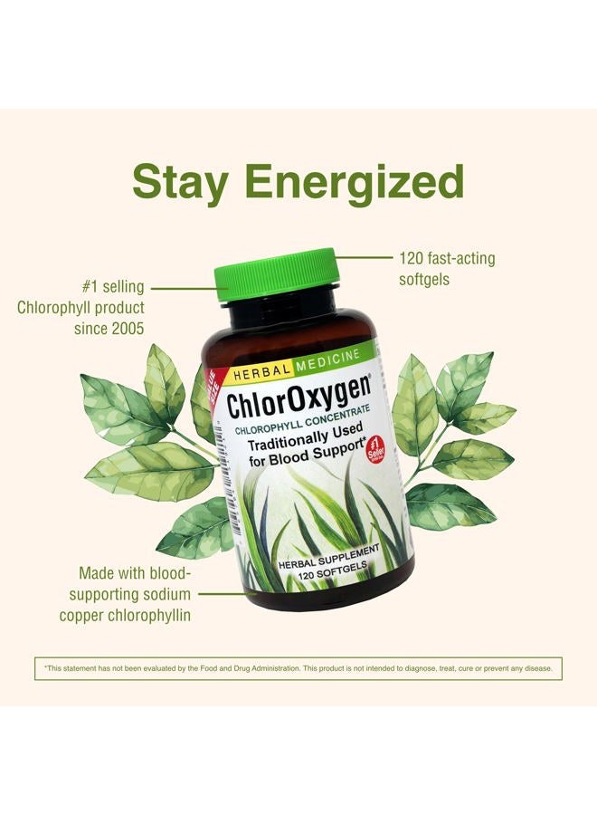 Herbs Etc. ChlorOxygen Chlorophyll Concentrate - Aids Healthy Blood Circulation - High-Altitude Environment Support - Energy Support - 120 Softgels (120 Servings) - Image 5